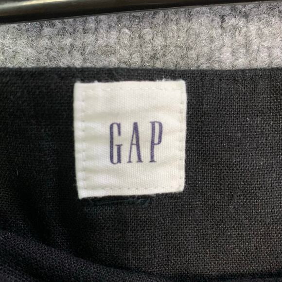 NEW GAP High-Waisted Linen-Blend Wide-Leg‎ Pants Belt Tie SZ 12 - Picture 8 of 11